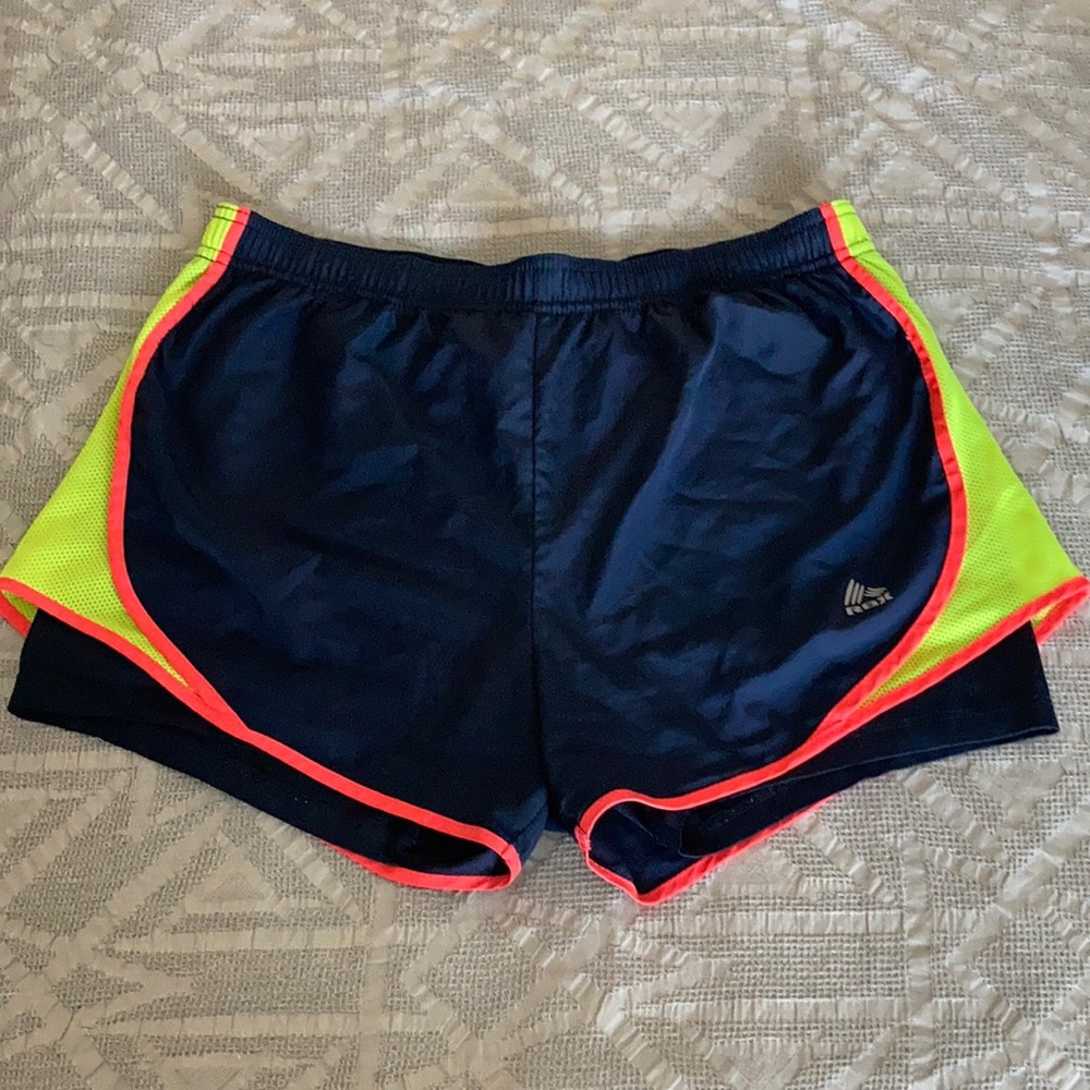 Navy Running Short with Spandex